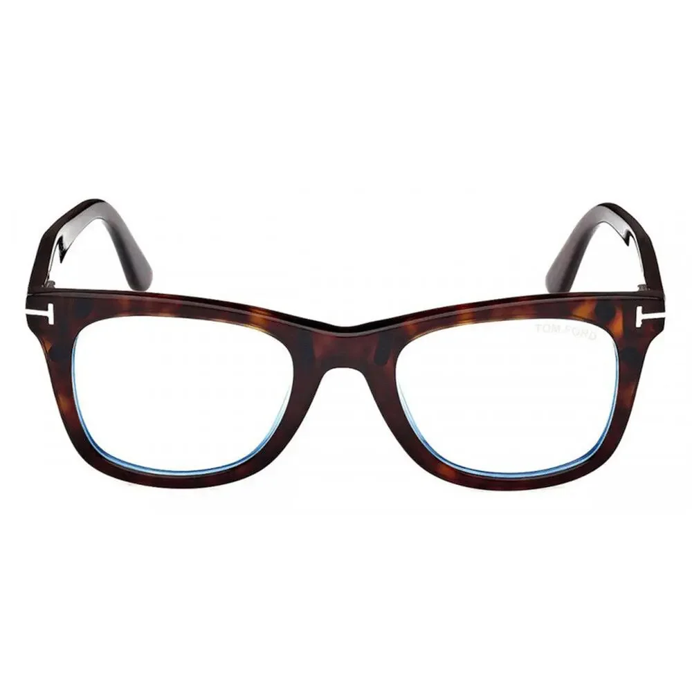 Tom Ford FT5970-B Clip On Square Sunglasses in Havana Brown